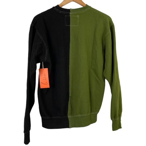 REVOLVE La Detresse Half/Half Colorblock Sweatshirt - NWT - Picture 4 of 9